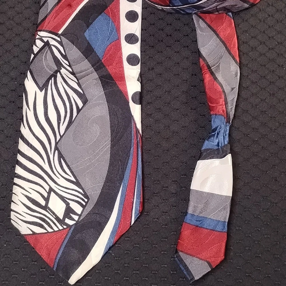 Albert Nipon Geometric Design Neckties Lot Of 3 Funky Fresh‎ Cool - N